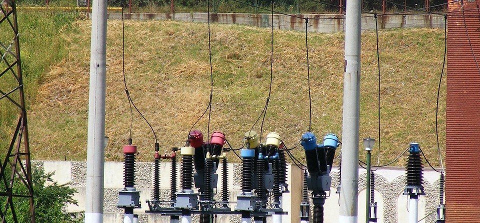 Transformer and switchgear in a substation